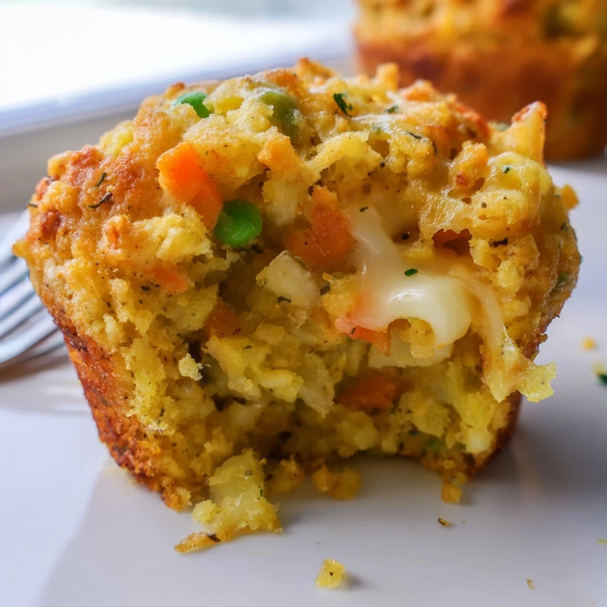 Savory Japanese curry cheesy muffins, golden and fluffy, ideal for breakfast or snacks.  