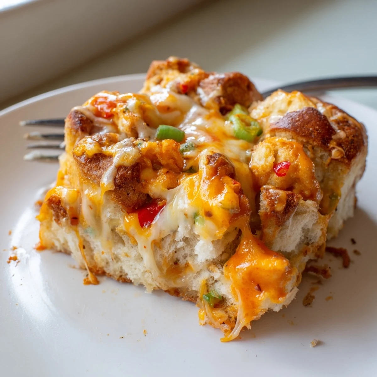 Mouthwatering Spicy Buffalo Pretzel Biscuit Bars served warm, perfect for game day snacking.