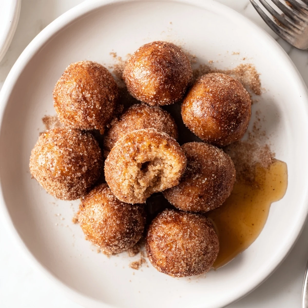Maple Bourbon Cinnamon Pancake Balls