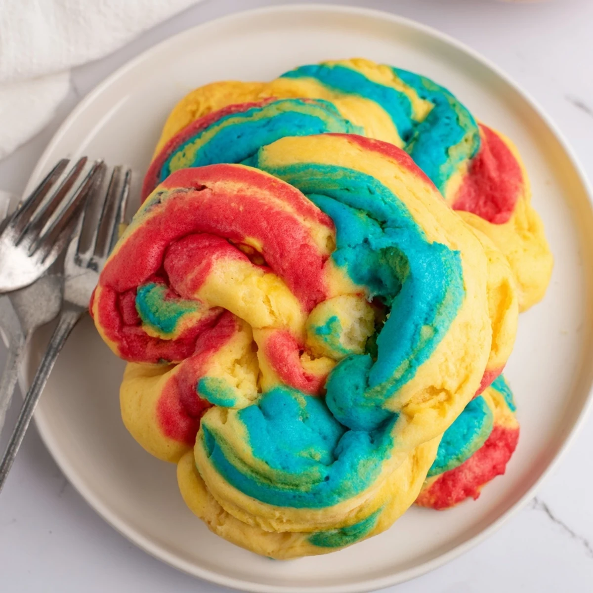 Colorful slices of cloud bread bursting with flavor, a festive snack for any occasion.