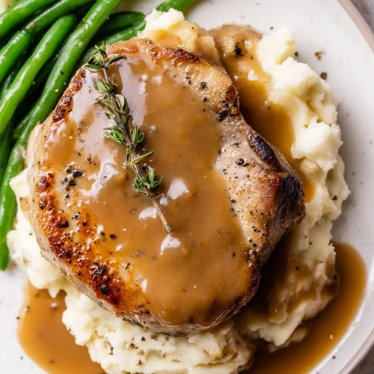 Pork Chops Cheddar Mash #105