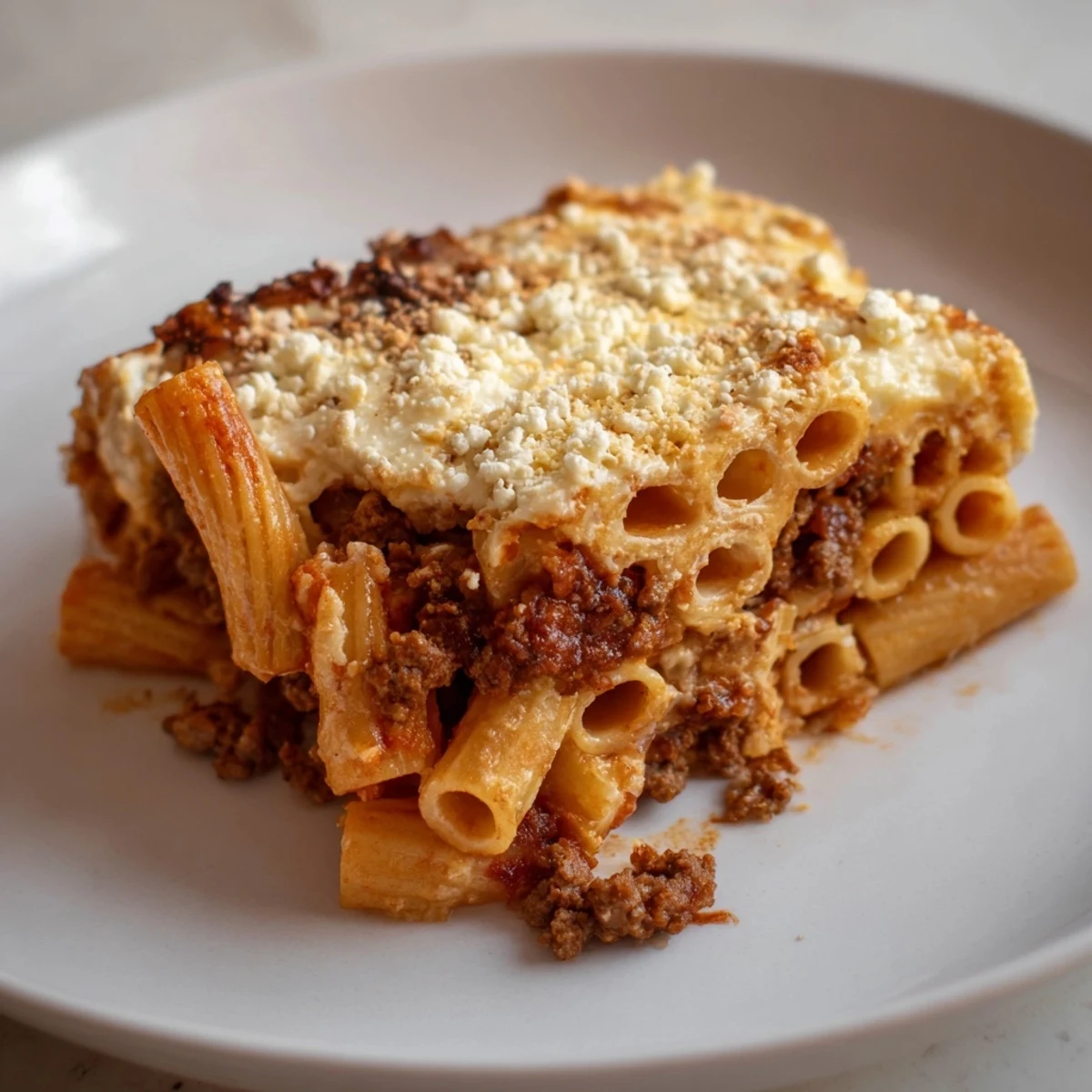 Layers of pasta, meat sauce, and creamy béchamel make this homemade Greek Pastitsio irresistible.