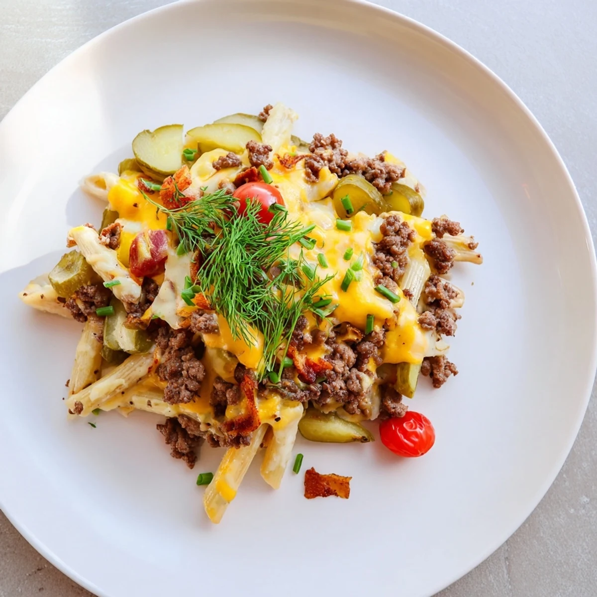 Bacon Cheeseburger Pasta Bake