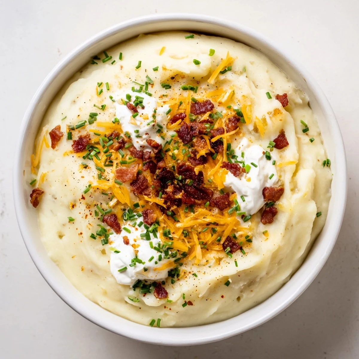 Homemade The Ultimate Baked Potato Soup, showcasing creamy texture and fresh chives, a hearty comfort food.
