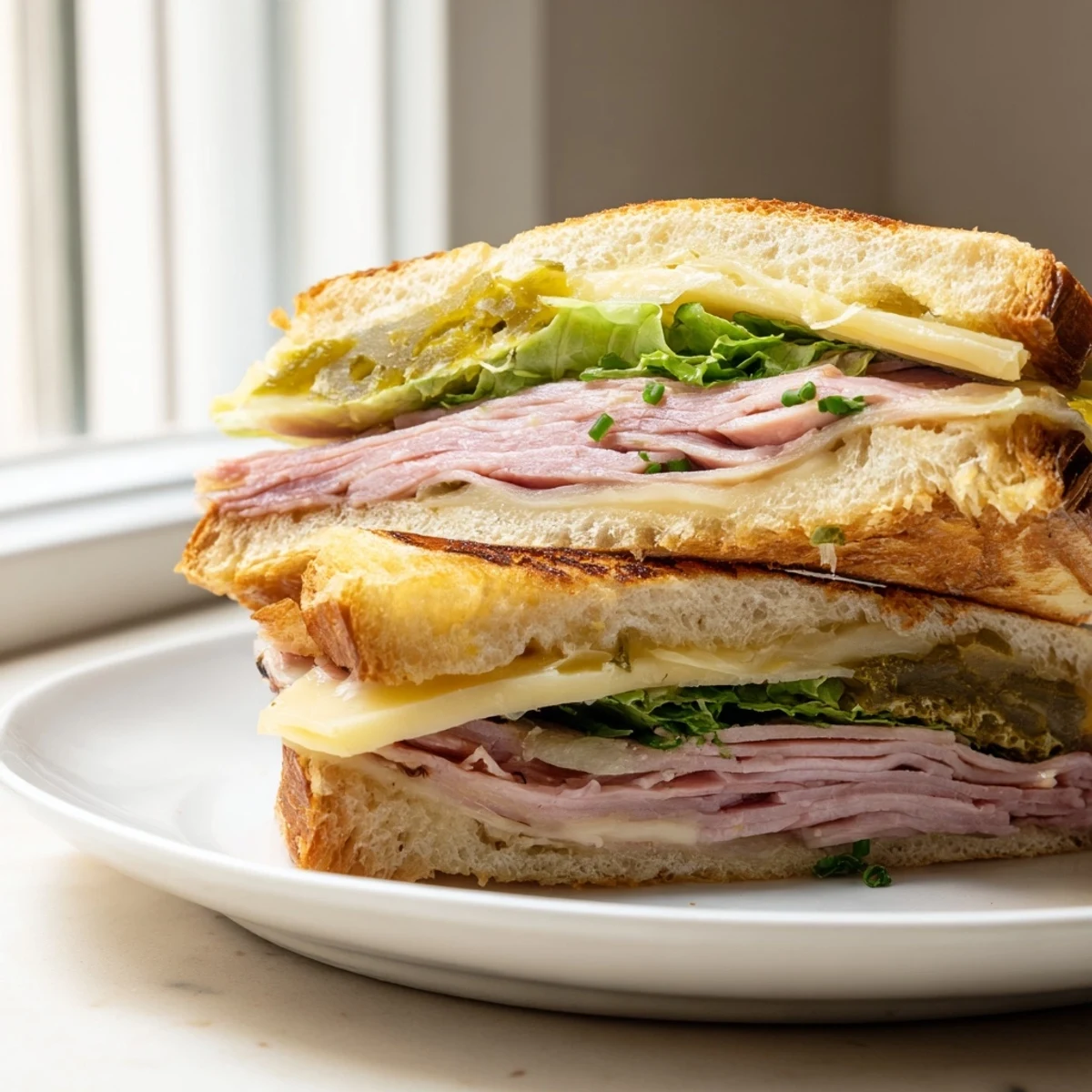 A delicious Festin du Château Royal sandwich layered with roast beef, cheese, and fresh cucumber, ideal for a party.