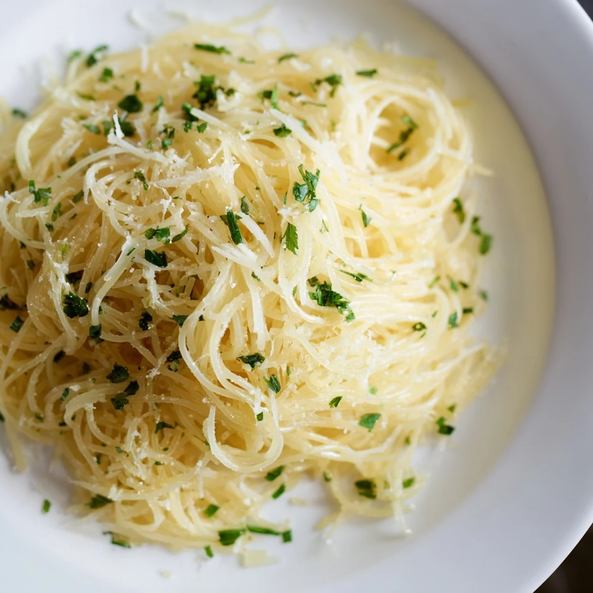 Bright and flavorful Lemon Capellini recipe, garnished with fresh herbs, ready to serve with Parmesan.