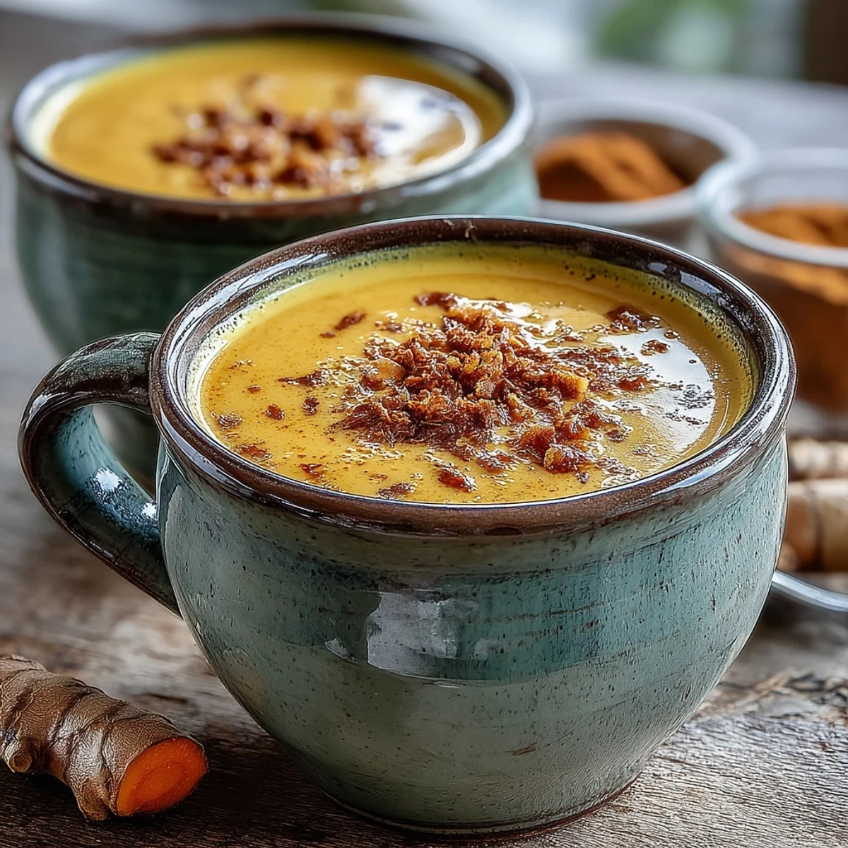 Warm, frothy Turmeric and Ginger Golden Milk perfect for cozy evenings.