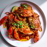 Singaporean chili crab dish