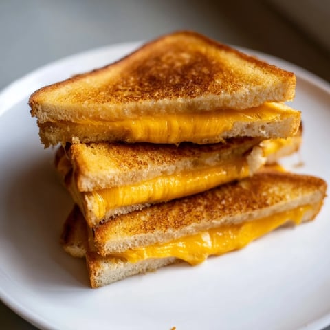 Golden, melted cheese oozes from a crispy air fryer grilled cheese sandwich, a perfect comfort food.