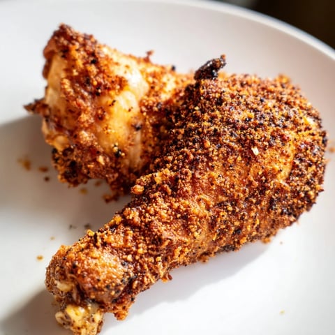 Golden-brown KFC crispy chicken rests on a rack, ready to serve with its flavorful, seasoned crust.