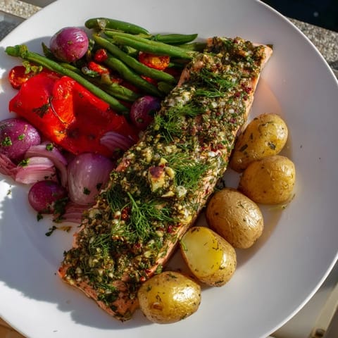 Lemon Herb Salmon Potatoes