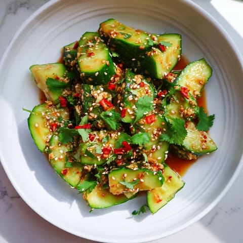 Chinese Spicy Smashed Cucumber