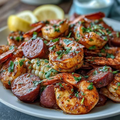 Onion Boil Cajun Shrimp Sausage