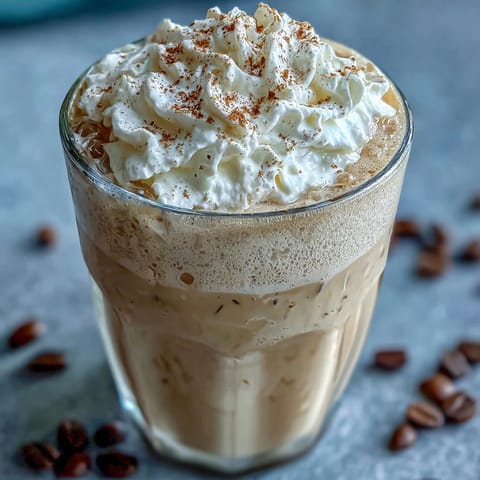 A creamy, blended Skinny Vanilla Bean Frappuccino made with almond milk and real vanilla bean for a light, refreshing coffee treat.