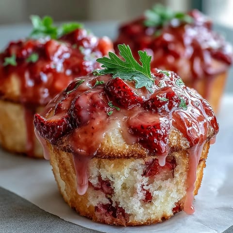 Strawberry Lemon Muffins Glaze #580