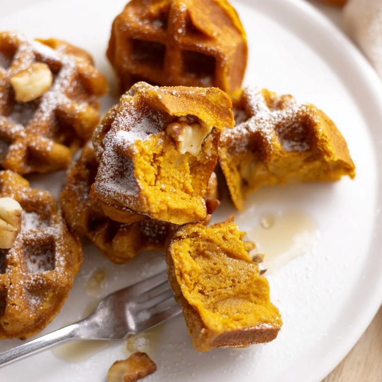 Crispy outside and spiced pumpkin inside, a delightful fall treat for any occasion.  