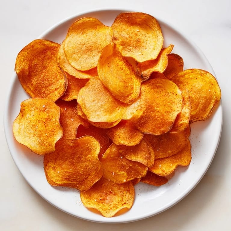 Crunchy air fryer sweet potato chips, a deliciously nutritious American snack option.