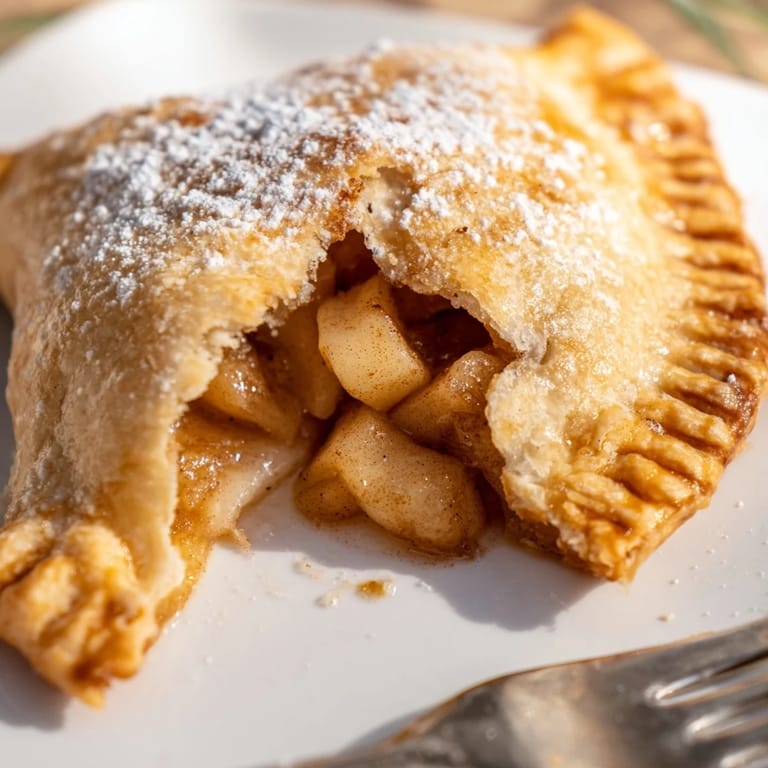Delicious air fryer apple hand pies, perfectly crispy and oozing warm apple goodness.  