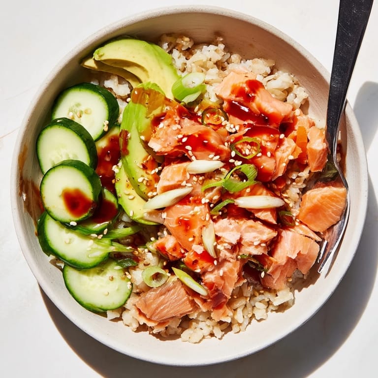 Quick and easy Leftover Salmon & Rice Bowl ideal for busy weeknights.  
