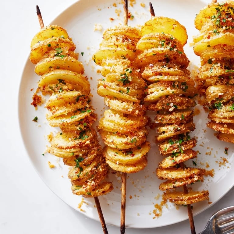 Flavorful air-fryer tornado potatoes, perfectly seasoned and ready to dip and enjoy.