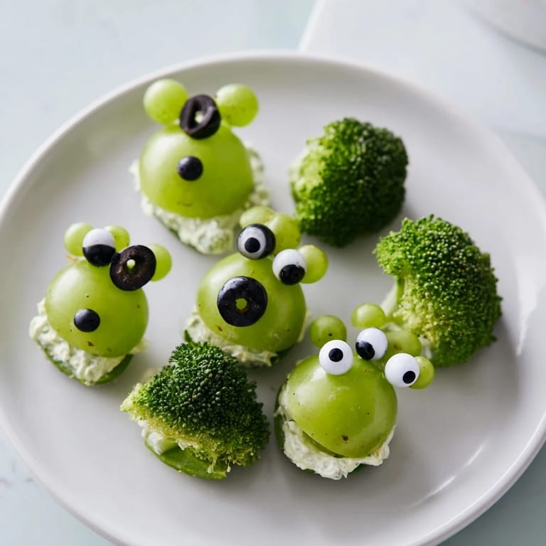 Homemade Attaque dExtraterrestres Snacks Verts: a playful array of fresh green snacks with creamy, flavorful dips.