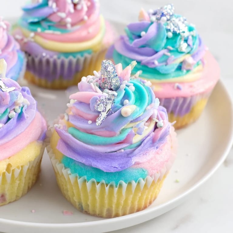 A close-up view presents the delightful Magical Unicorn Dessert Table, highlighting unique treats and decorations.