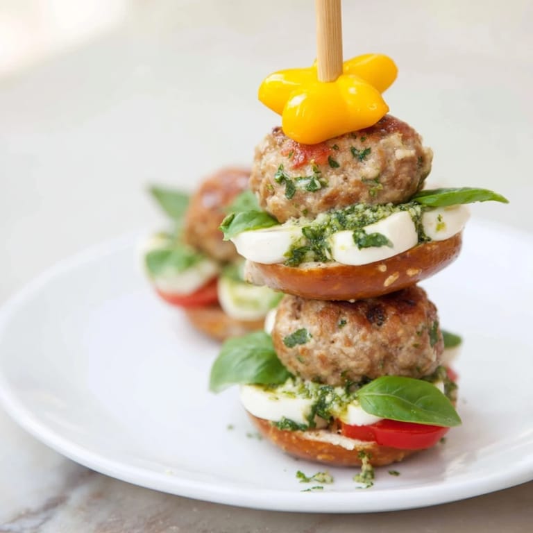 Bite-sized mini meatball Christmas trees arranged beautifully on a platter, ready to serve as appetizers.