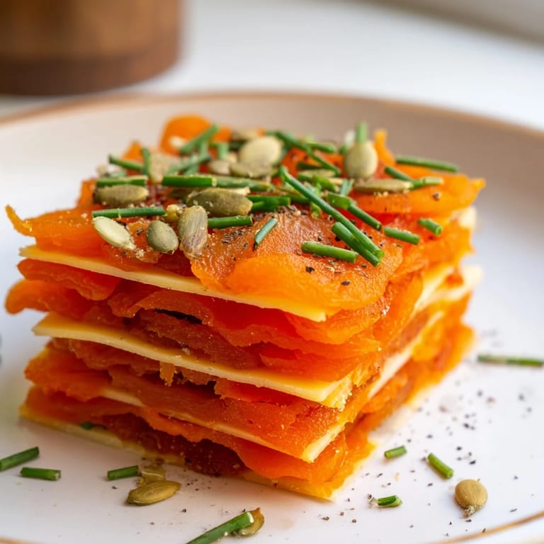 Delicious Serengeti Sunset recipe featuring a beautiful sunset-like arrangement of apricots and smoked gouda, ready to eat.