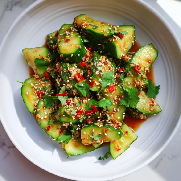 Chinese Spicy Smashed Cucumber Salad
