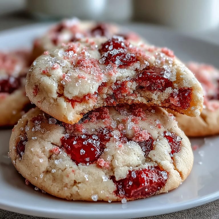 These homemade dessert cookies feature juicy raspberries and a pillowy, chewy texture perfect for parties.