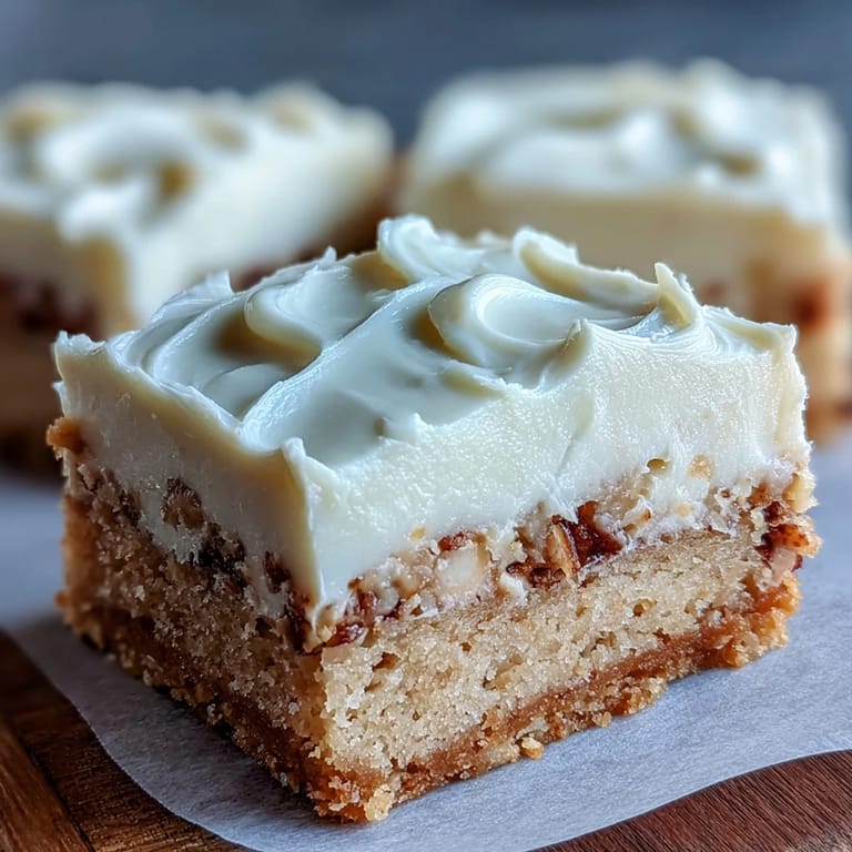 Freshly sliced Almond Flour Sugar Cookie Bars on a white plate, ready for a gluten-free dessert.