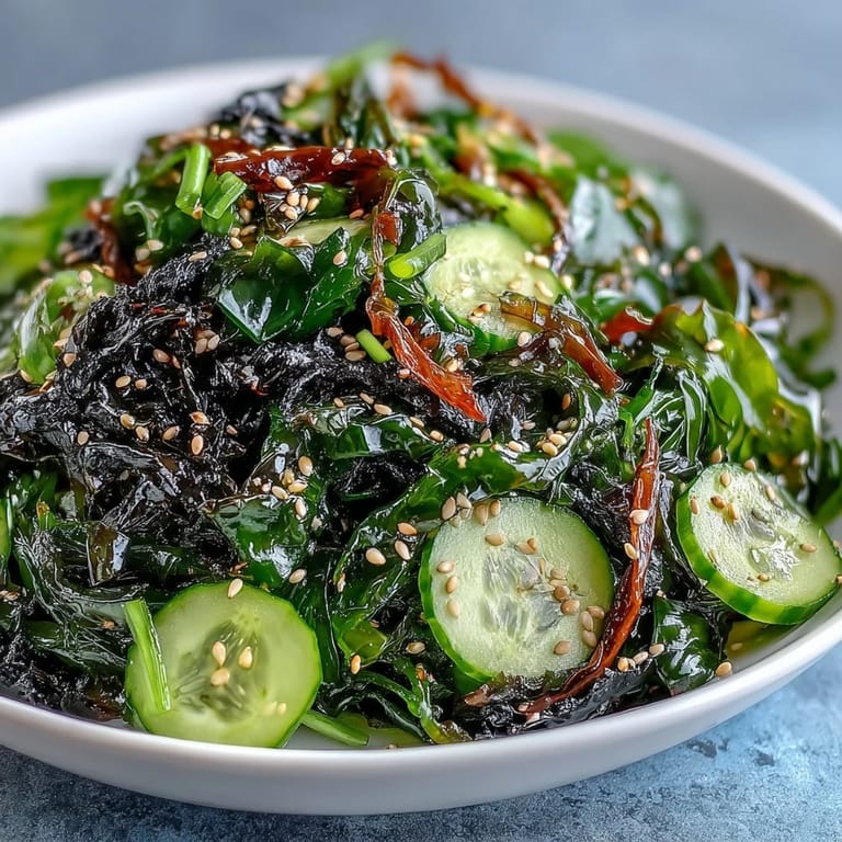 Crispy seaweed strips and roasted nori add texture to this refreshing, vegan-friendly Asian-inspired salad.  
