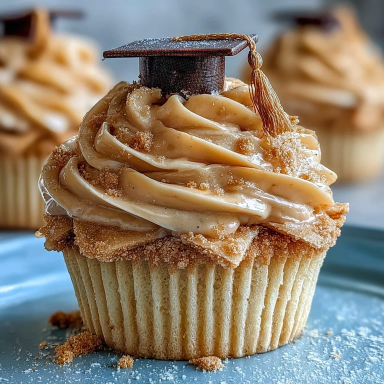 Dazzling Graduation Cupcakes topped with sweet buttercream and festive fondant caps.