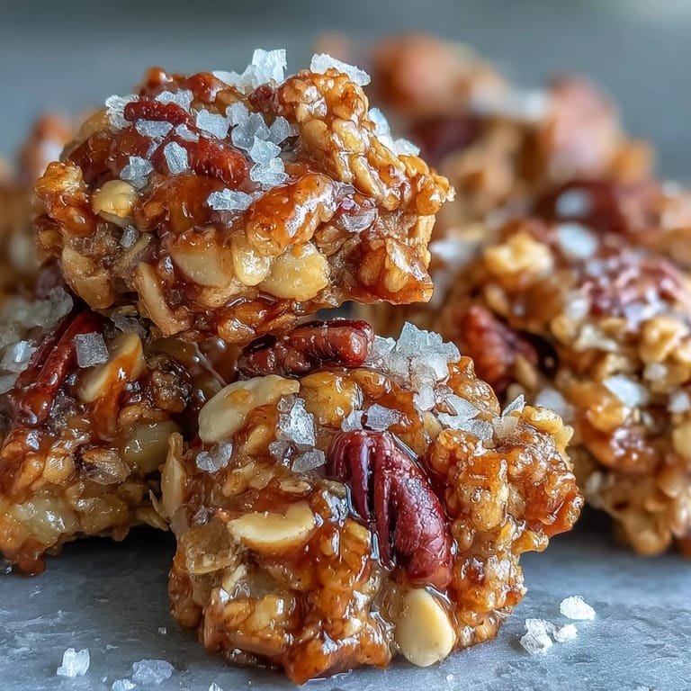 Crispy, golden homemade granola clusters perfect for a healthy morning snack.