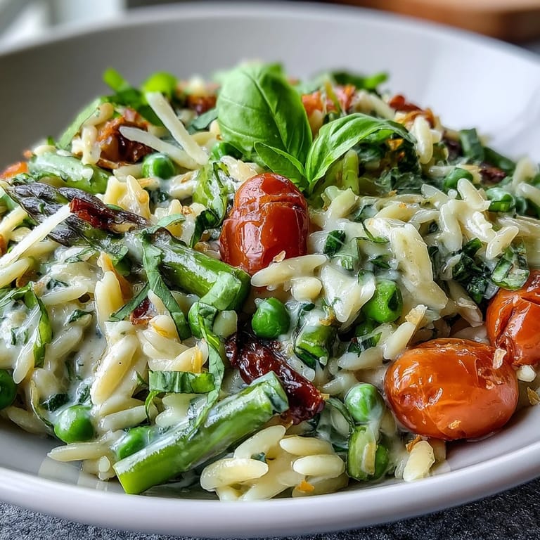 Savor this easy Spring Orzo Primavera, a garden-fresh Italian pasta delight.