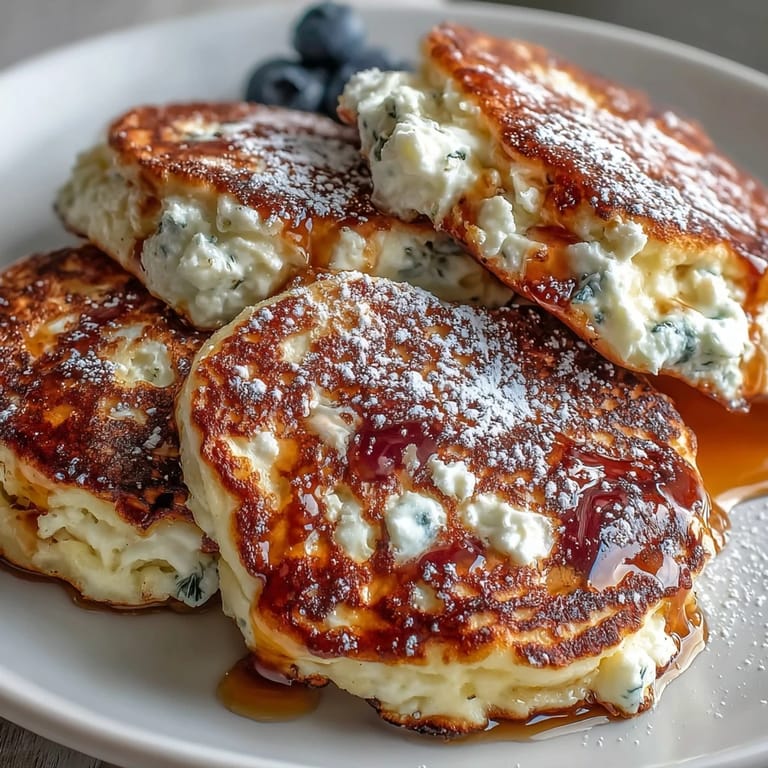 Creamy ricotta pancakes infused with bright lemon flavor, cooked to golden perfection and ready for a luxurious brunch.