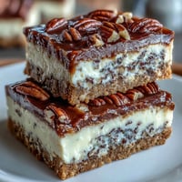 Gooey Kentucky Derby pecan pie bars with bourbon and pecans baked on buttery shortbread crust.