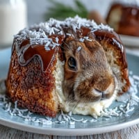 Sparkle Easter Bunny Cake with Gold Sprinkles: whimsical vanilla cake shaped like a bunny, frosted with buttercream, and topped with shimmering gold sprinkles.